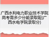 广西水利电力职业技术学院高考需多少分能录取呢(广西水电学院录取分)