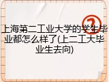 上海第二工业大学的学生毕业都怎么样了(上二工大毕业生去向)