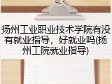 扬州工业职业技术学院有没有就业指导，好就业吗(扬州工院就业指导)
