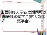 山西财经大学就读期间可以申请哪些奖学金(财大就读奖学金)