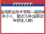 宝鸡职业技术学院一届招收多少人，最近几年(宝职近年招生人数)