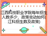 江西科技职业学院每年招生人数多少，政策变动如何(江科招生数及政策)