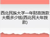 西北民族大学一年财政拨款大概多少钱(西北民大年拨款)