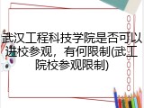 武汉工程科技学院是否可以进校参观，有何限制(武工院校参观限制)