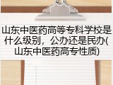 山东中医药高等专科学校是什么级别，公办还是民办(山东中医药高专性质)