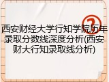 西安财经大学行知学院历年录取分数线深度分析(西安财大行知录取线分析)