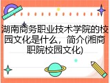 湖南商务职业技术学院的校园文化是什么，简介(湘商职院校园文化)
