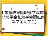 山东畜牧兽医职业学院有哪些奖学金和助学金呢(山牧奖学金助学金)