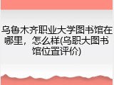 乌鲁木齐职业大学图书馆在哪里，怎么样(乌职大图书馆位置评价)