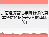 云南经济管理学院就读的真实感觉如何(云经管就读体验)