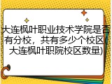 大连枫叶职业技术学院是否有分校，共有多少个校区(大连枫叶职院校区数量)