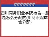 四川商务职业学院宿舍一般是怎么分配的(川商职院宿舍分配)