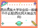 西北民族大学毕业后一般能干什么呢(西北民大就业方向)
