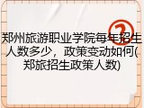郑州旅游职业学院每年招生人数多少，政策变动如何(郑旅招生政策人数)