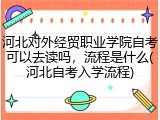 河北对外经贸职业学院自考可以去读吗，流程是什么(河北自考入学流程)
