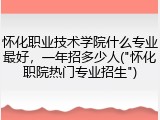 怀化职业技术学院什么专业最好，一年招多少人("怀化职院热门专业招生")