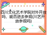 四川文化艺术学院对外开放吗，能否进去参观(川艺开放参观吗)