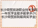 长沙商贸旅游职业技术学院一年奖学金最多能拿多少(长沙商贸旅院最高奖学金)