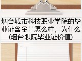 烟台城市科技职业学院的毕业证含金量怎么样，为什么(烟台职院毕业证价值)
