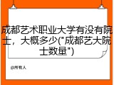 成都艺术职业大学有没有院士，大概多少("成都艺大院士数量")