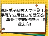 杭州电子科技大学信息工程学院毕业后就业前景怎么样，毕业生去向(杭电信工就业去向)
