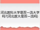 河北医科大学是双一流大学吗?(河北医大是双一流吗)