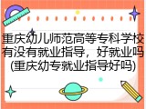 重庆幼儿师范高等专科学校有没有就业指导，好就业吗(重庆幼专就业指导好吗)