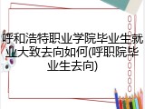 呼和浩特职业学院毕业生就业大致去向如何(呼职院毕业生去向)