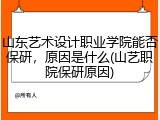 山东艺术设计职业学院能否保研，原因是什么(山艺职院保研原因)