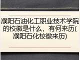濮阳石油化工职业技术学院的校徽是什么，有何来历(濮阳石化校徽来历)