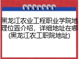 黑龙江农业工程职业学院地理位置介绍，详细地址在哪(黑龙江农工职院地址)