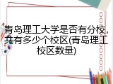 青岛理工大学是否有分校，共有多少个校区(青岛理工校区数量)