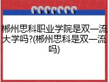 郴州思科职业学院是双一流大学吗?(郴州思科是双一流吗)