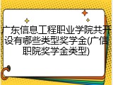 广东信息工程职业学院共开设有哪些类型奖学金(广信职院奖学金类型)