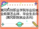 黄冈科技职业学院毕业后就业前景怎么样，毕业生去向(黄冈职院就业去向)