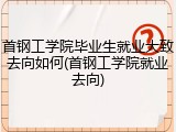 首钢工学院毕业生就业大致去向如何(首钢工学院就业去向)