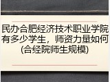 民办合肥经济技术职业学院有多少学生，师资力量如何(合经院师生规模)