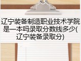 辽宁装备制造职业技术学院是一本吗录取分数线多少(辽宁装备录取分)