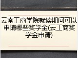 云南工商学院就读期间可以申请哪些奖学金(云工商奖学金申请)