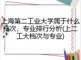 上海第二工业大学属于什么档次，专业排行分析(上二工大档次与专业)