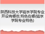陕西科技大学镐京学院专业开设有哪些,特色在哪(镐京学院专业特色)