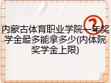 内蒙古体育职业学院一年奖学金最多能拿多少(内体院奖学金上限)