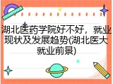 湖北医药学院好不好，就业现状及发展趋势(湖北医大就业前景)