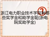 浙江电力职业技术学院有哪些奖学金和助学金呢(浙电院奖助学金)