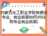 内蒙古化工职业学院有哪些专业，就业前景如何(内化院专业就业前景)
