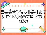 西安美术学院毕业是什么学历有何优势(西美毕业学历优势)