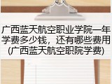 广西蓝天航空职业学院一年学费多少钱，还有哪些费用(广西蓝天航空职院学费)