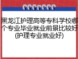 黑龙江护理高等专科学校哪个专业毕业就业前景比较好(护理专业就业好)