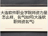 大连软件职业学院师资力量怎么样，名气如何(大连软职师资名气)