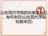 山东现代学院的校徽是什么，有何来历(山东现代学院校徽来历)